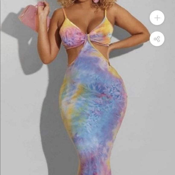 🔥Tie Dye Print Maxi Dress - Picture 1 of 6